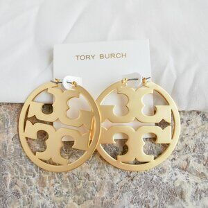 Tory Burch | Gold Miller Statement Hoop Earrings AUTHENTIC
